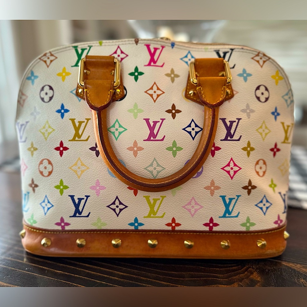 Louis Vuitton Takashi Murakami White Monogram Multicolore Alma